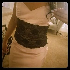 Pink strapless dress